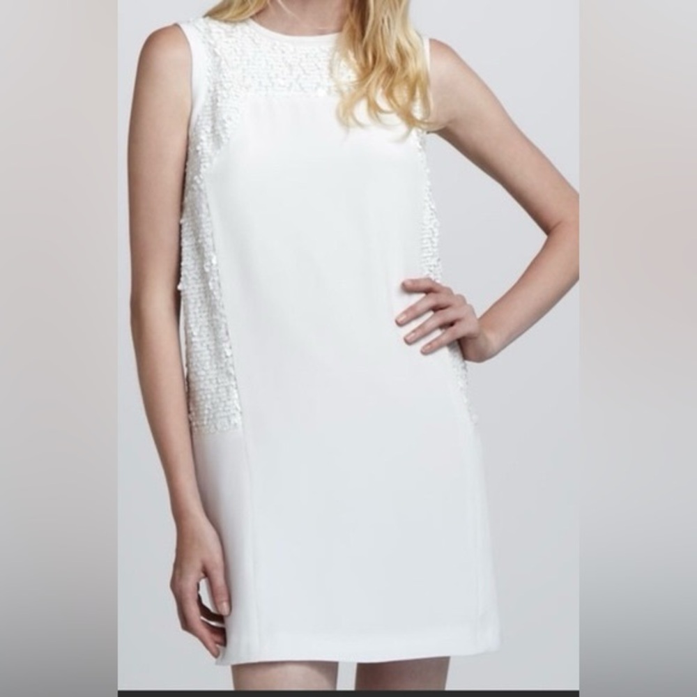 Tibi || Silk and Sequins Shift Dress